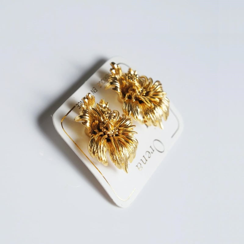 ORENA オレナ 大きなフラワー イヤリング Orena フランスヴィンテージ