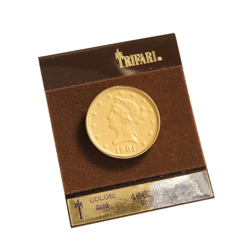 Trifari ヴィンテージ TRIFARI トリファリ コイン ブローチ