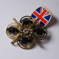 英国 ヴィンテージ アンティーク ブローチ バロック ペースト　B00104
