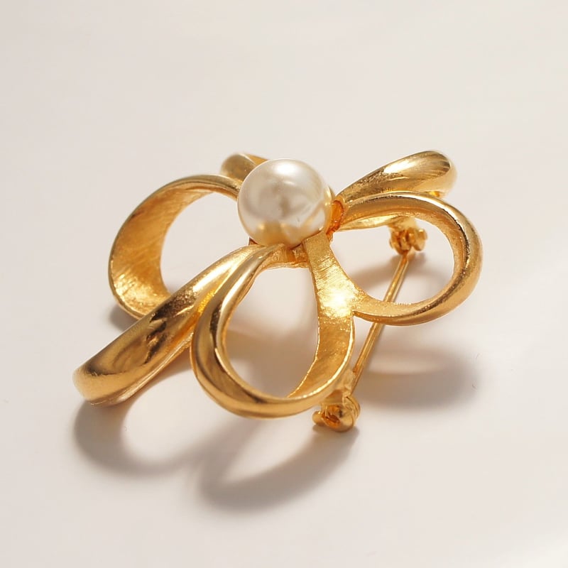 corocraft コロクラフト デザイン パール ブローチ ゴールド