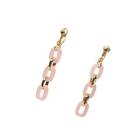 西ドイツヴィンテージ アクリル プラスティック チェーン イヤリング　 AE00001