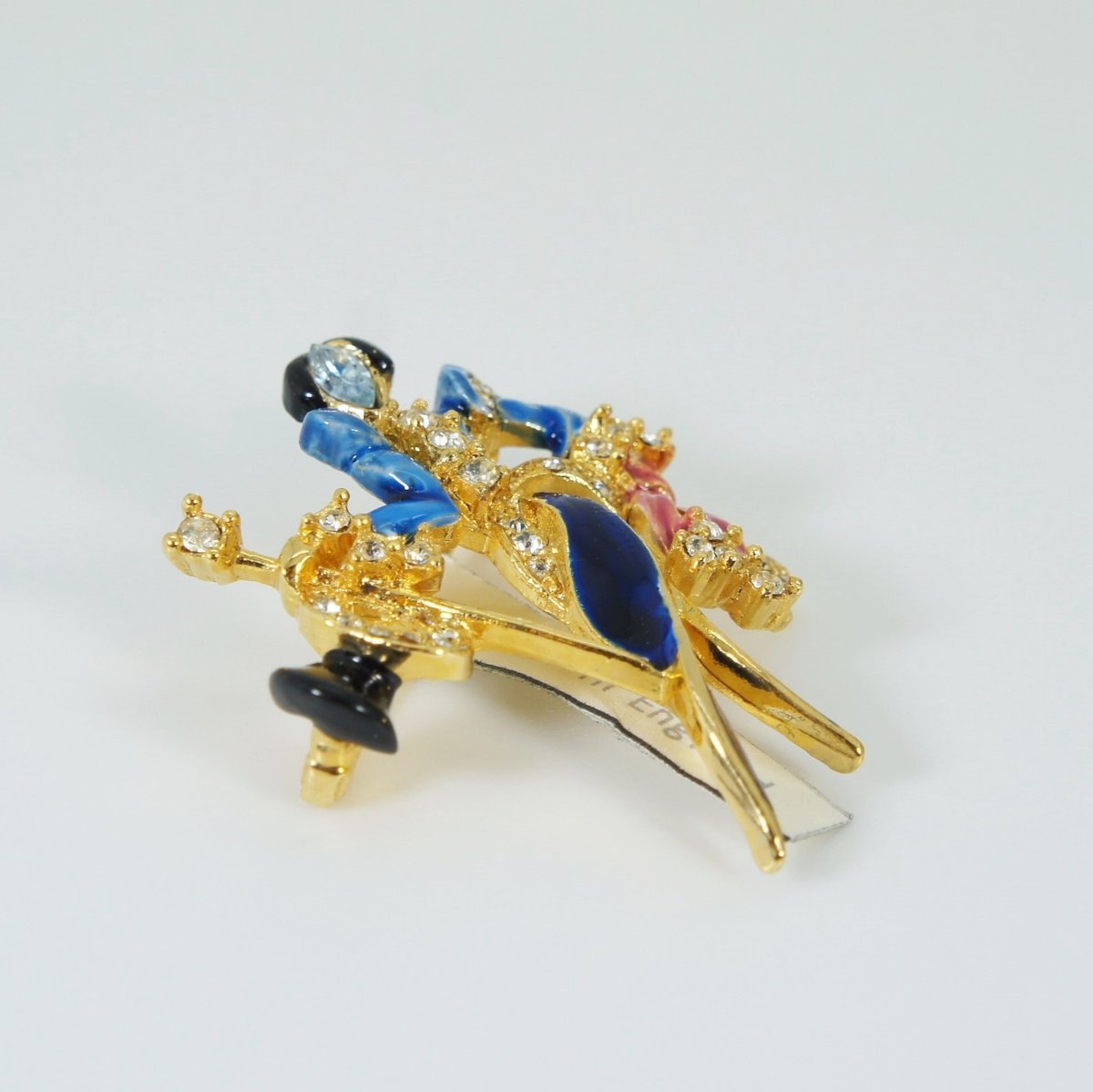 ゴージャス ラインストーン 貴族 フィギュア ブローチ ヴィンテージ