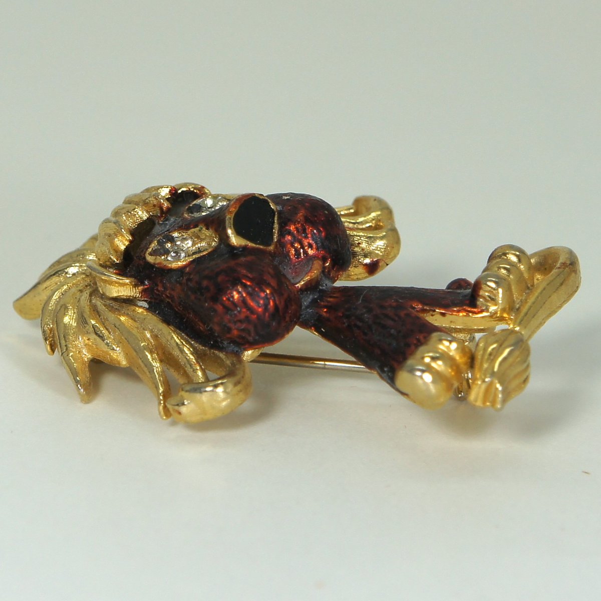 ラインストーン ブローチ SPHINX スフィンクス ライオン 犬 ブロー