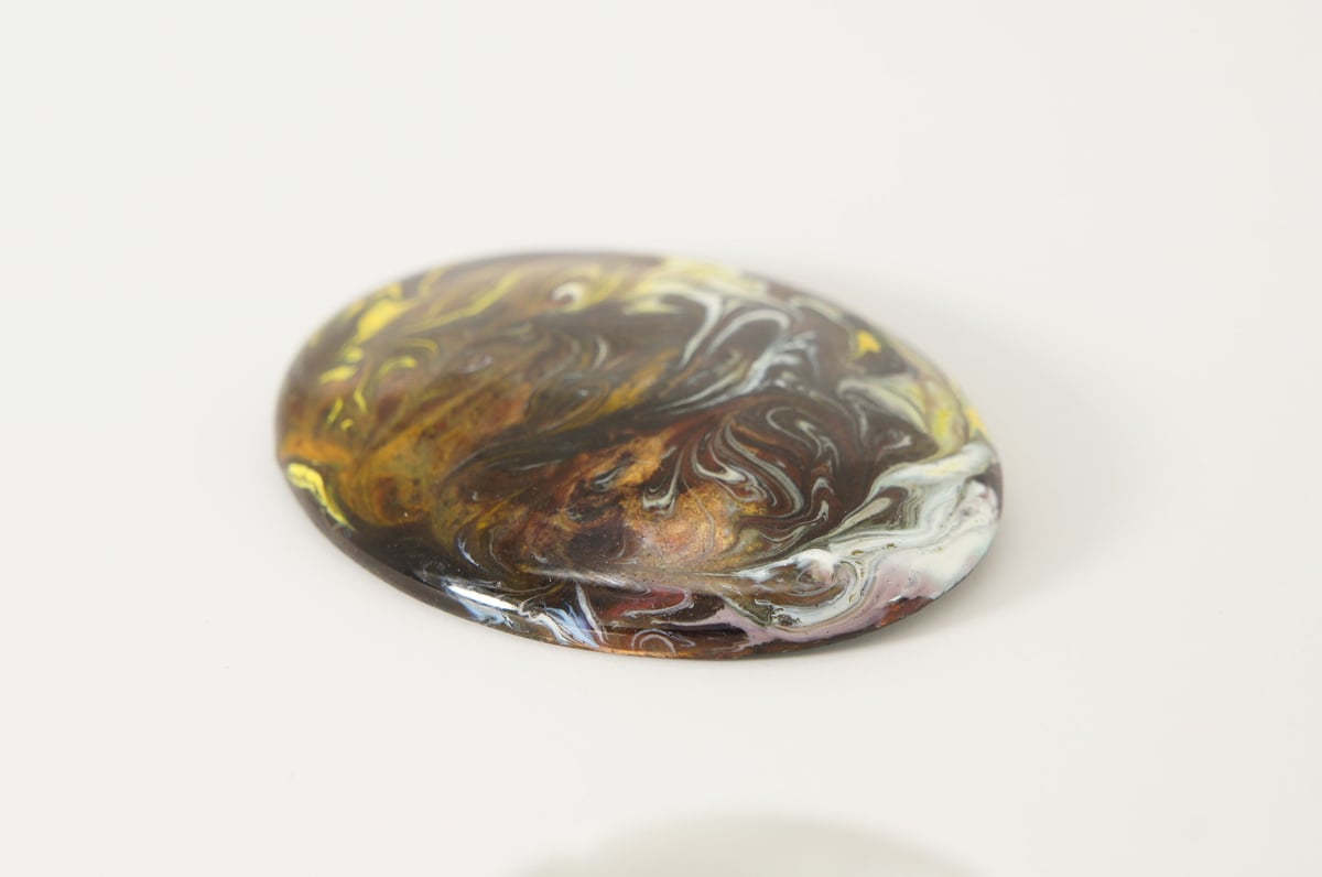 日本製 七宝焼 マーブル窯変 大きなブローチ 七宝焼き | Tyrr