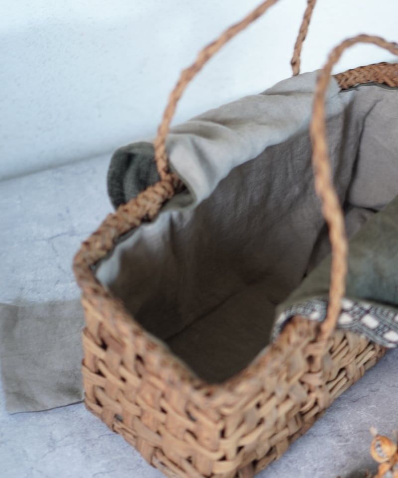 こぎん刺しと山葡萄の蔓皮籠鞄 | MADE IN Tsu.girl