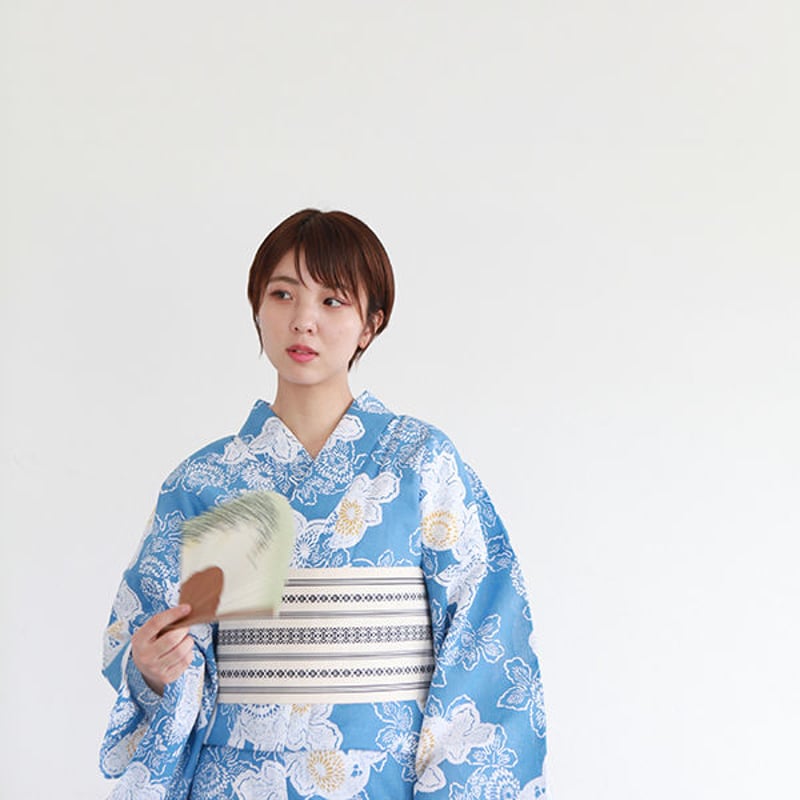 反物 綿紅梅 夏着物 浴衣 KAGUWA 浴衣・反物ー菊（綿紅梅） | WAGU select