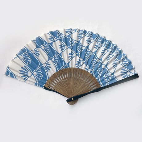 KAGUWA　浴衣地 扇子　＜舞扇・水色＞