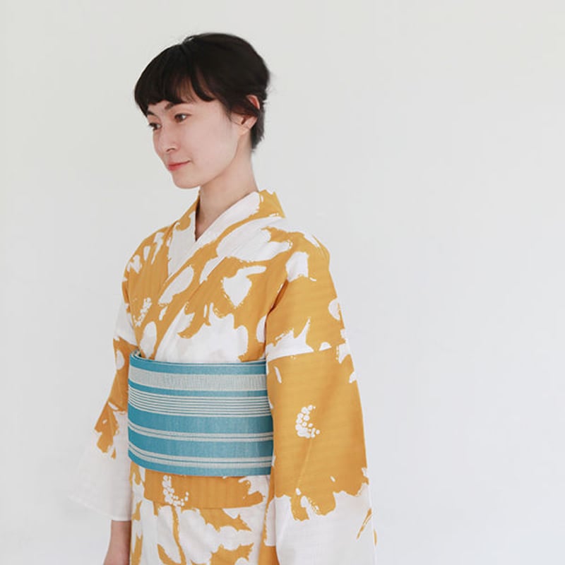 KAGUWA 浴衣・お仕立てあがりー花（からし） | WAGU select