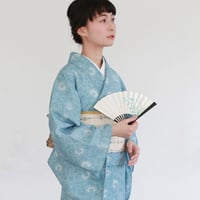 KAGUWA なつごろも・お仕立てあがりー唐花（鈍水色・セオα ）