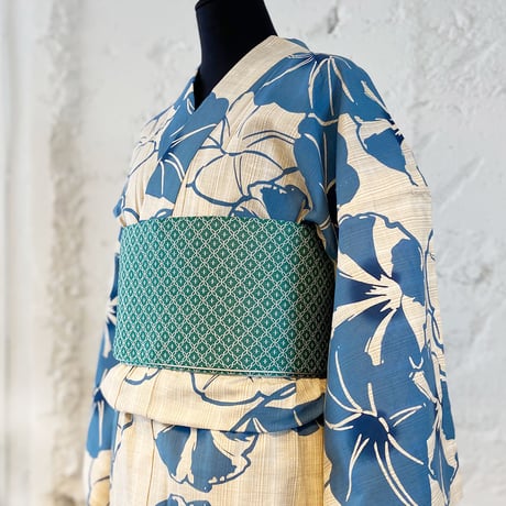 KAGUWA 浴衣・お仕立てあがりー朝顔（水色）