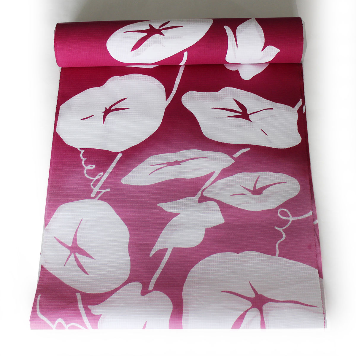 浴衣　綿紅梅　朝顔　黒白　モノトーン　菫色 浴衣 綿紅梅 朝顔 黒白 モノトーン 菫色