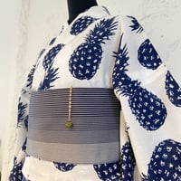 KAGUWA 浴衣・お仕立てあがりー鳳梨/パイン（紺）