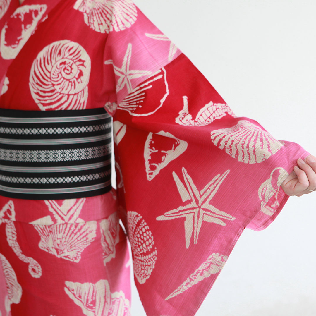 KAGUWA 浴衣・お仕立てあがりー貝づくし（赤） | WAGU select