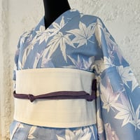 KAGUWA 浴衣・お仕立てあがりー紅葉（薄群青）