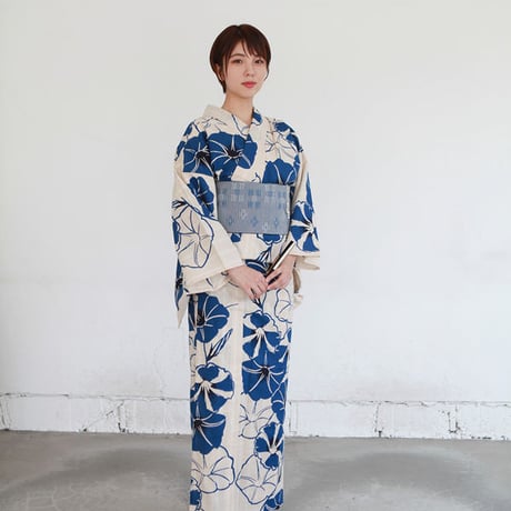 KAGUWA 浴衣・お仕立てあがりー朝顔（青）