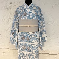 KAGUWA 浴衣・お仕立てあがりー更紗（浅葱）