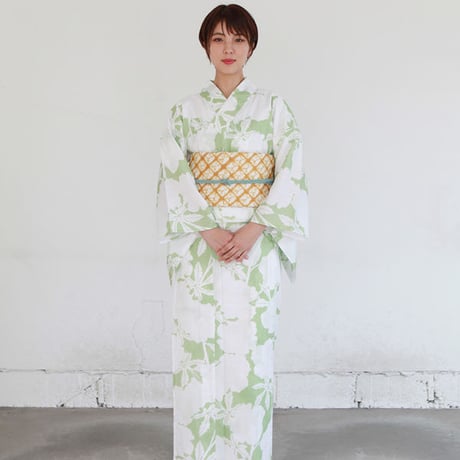 KAGUWA 浴衣・お仕立てあがりー アオイ（黄緑）