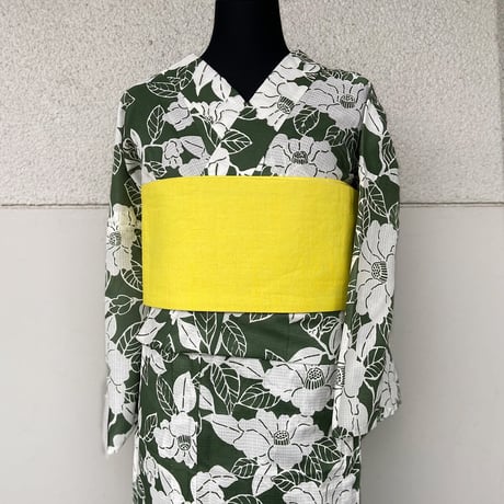 KAGUWA 浴衣・お仕立てあがりー 夏椿（緑）