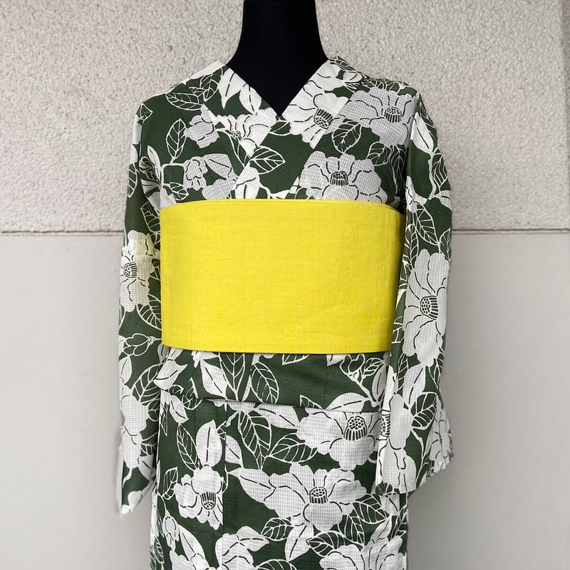 KAGUWA 浴衣・お仕立てあがりー 夏椿（緑） | WAGU select