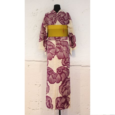 KAGUWA 浴衣・お仕立てあがりー芙蓉（紫）