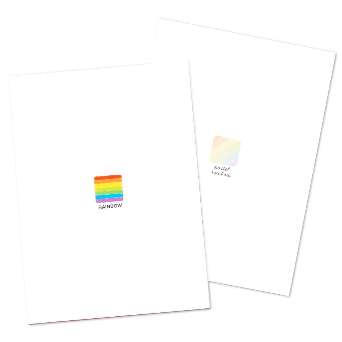 にじいろノート2冊セット（レインボーとパステル） | totte.