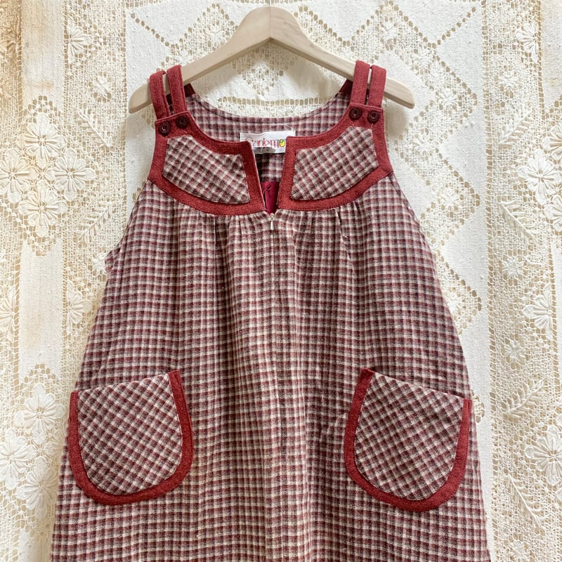 ノースリーブチェックワンピース | 3びきの子ねこ Webshop