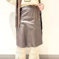 leather wrap skirt