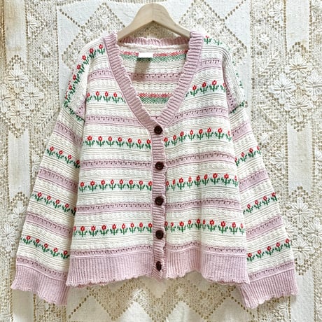 ケティ花モチーフカーディガン country | STORES ケティ花モチーフカーディガン country | STORES