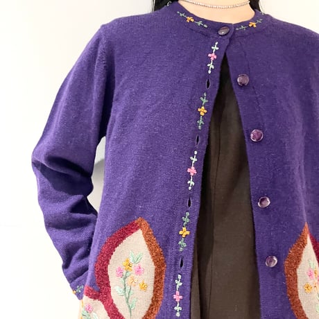 embroidery cardigan