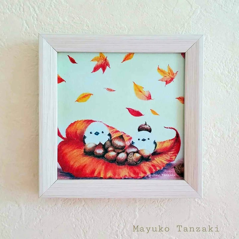 秋♪どんぐり♡シマエナガ 秋♪どんぐり♡シマエナガ