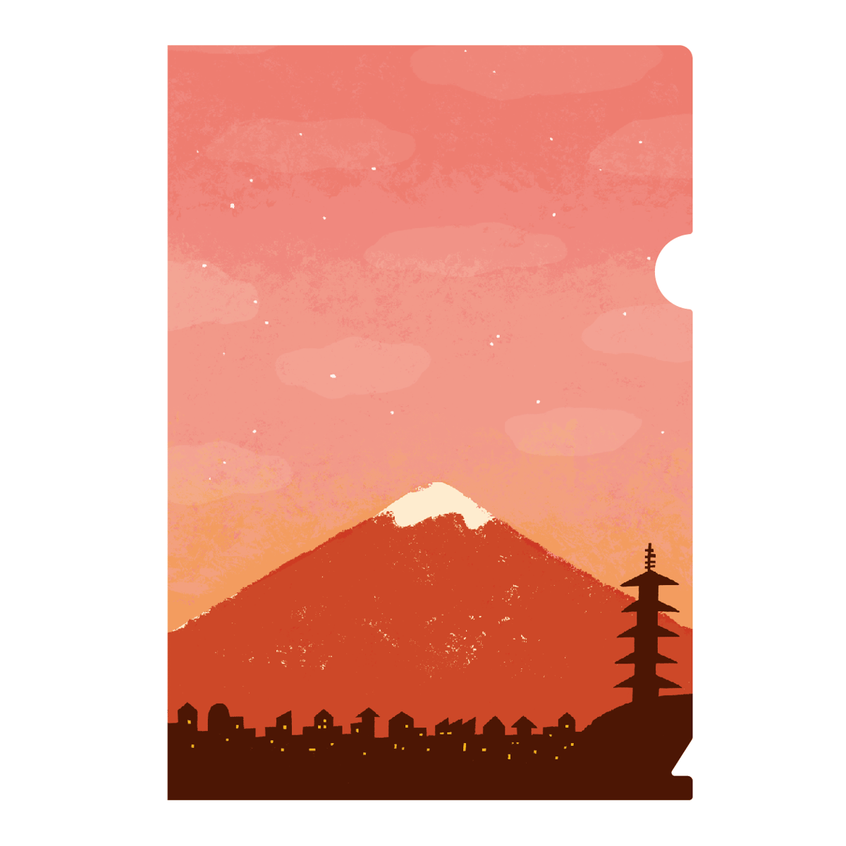 クリアファイル Mount fuji FUJIYOSHIDA CITY clear file folder | morning |