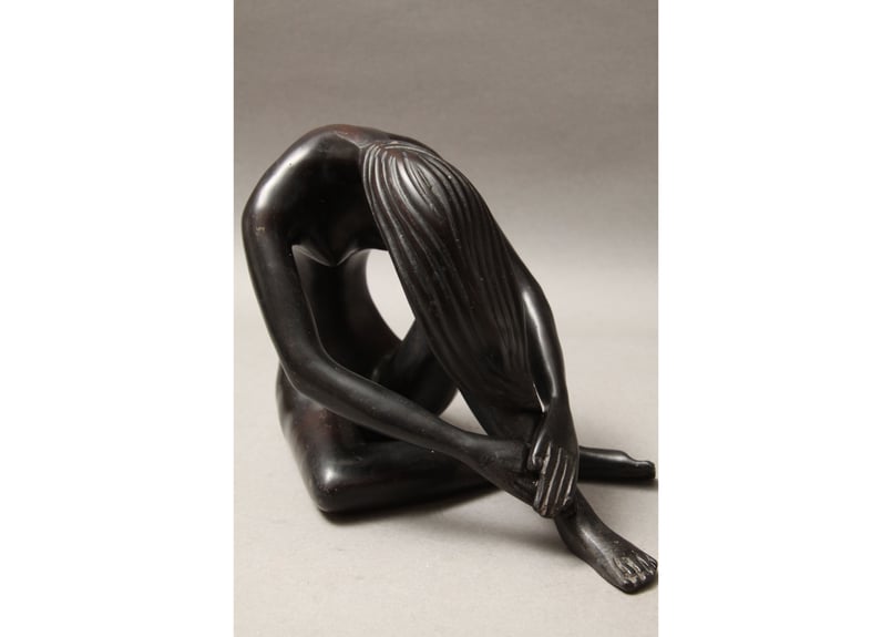 昭和レトロ/置物/木工/オブジェ/女性像/レトロ/レア/木/彫刻