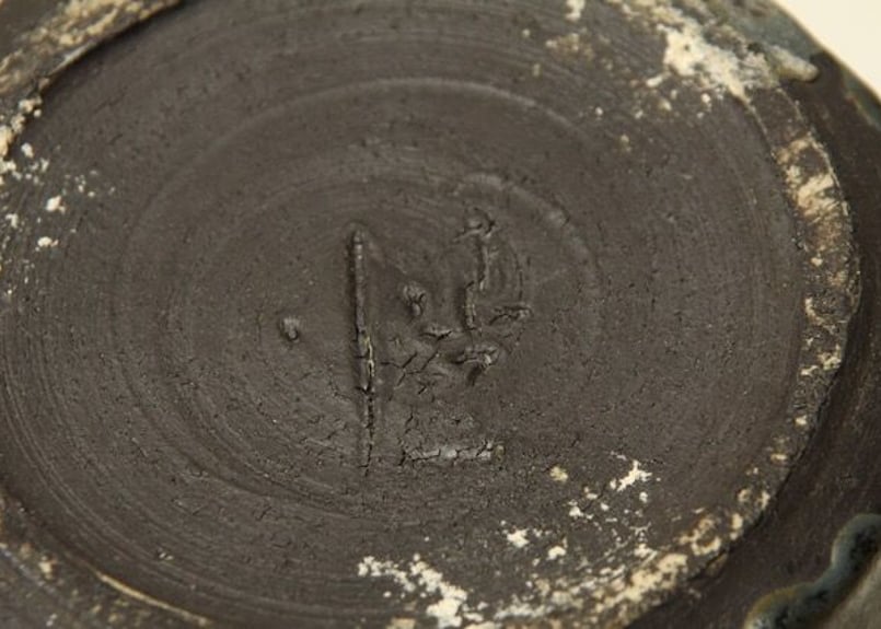 加藤丈助　織部木葉形向付　5客　17cm　大正〜昭和初期 加藤丈助 織部木葉形向付 5客 17cm 大正〜昭和初期