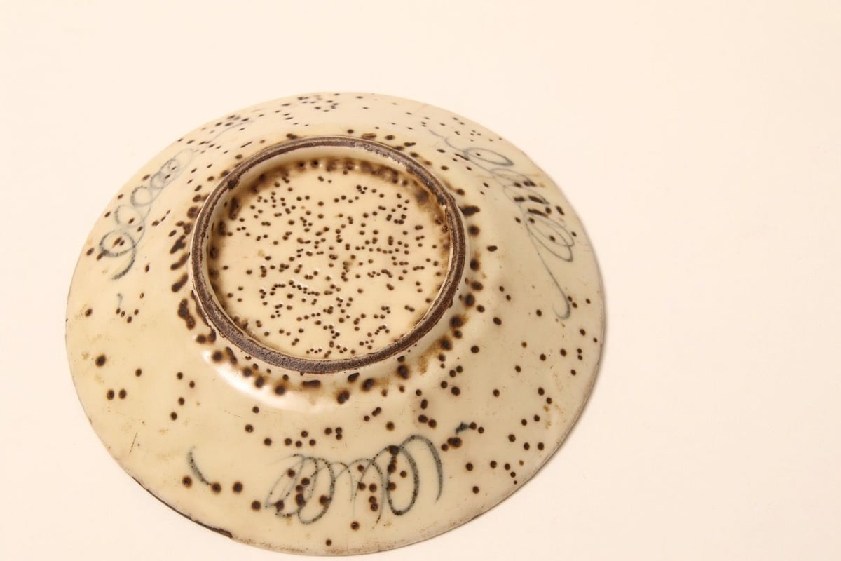 オリジナル 中国明時代 呉州古染付大皿 直径33㎝ 東Y5-1030④タエサ 