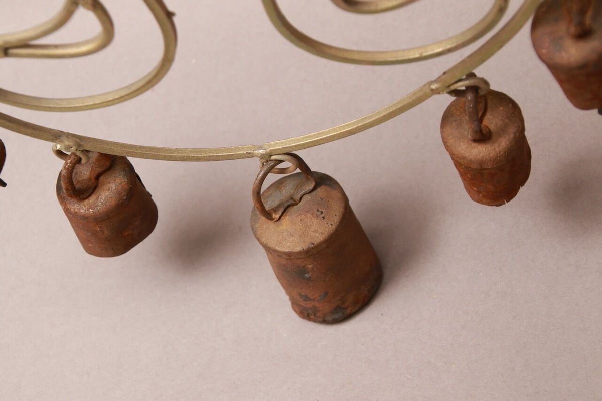 昭和レトロ/INDIA/真鍮/1枚/レア/飾りベル/可愛い/イラスト/彫刻