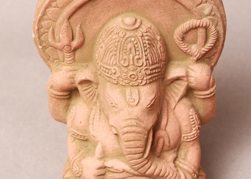 インドの神様/ガネーシャ/発掘/赤煉瓦/神様/仏教/密教