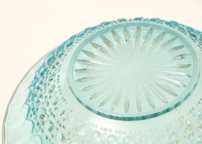 昭和レトロ/ガラス皿/気泡/お皿/歪/レトロ/プレス皿/古道具