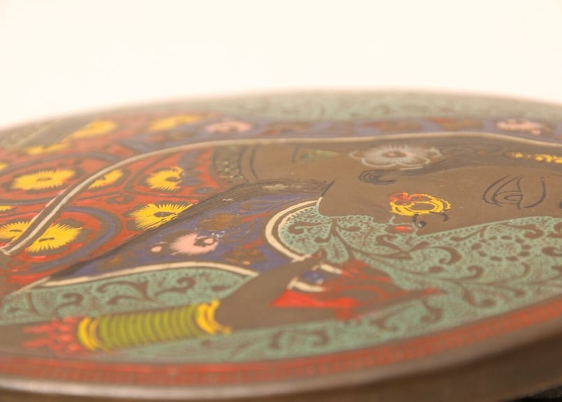 アポロン　青銅レリーフ　ヴィンテージ　飾り皿 昭和レトロ/イラスト/真鍮/レア/飾り皿/可愛い/イラスト/彫刻