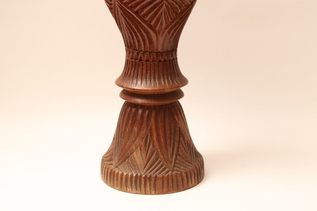 インド　木製のポットA　木工品　古道具坂田　古物　骨董　フラワーベース　花瓶 original
