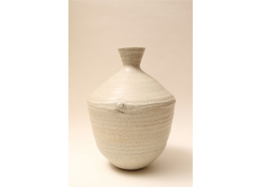 藤平正文 作 結晶釉 花器／陶芸／一点物 京焼/清水焼/藤平正文/花瓶/正文作/共箱なし/デザイン/古道具/美術品