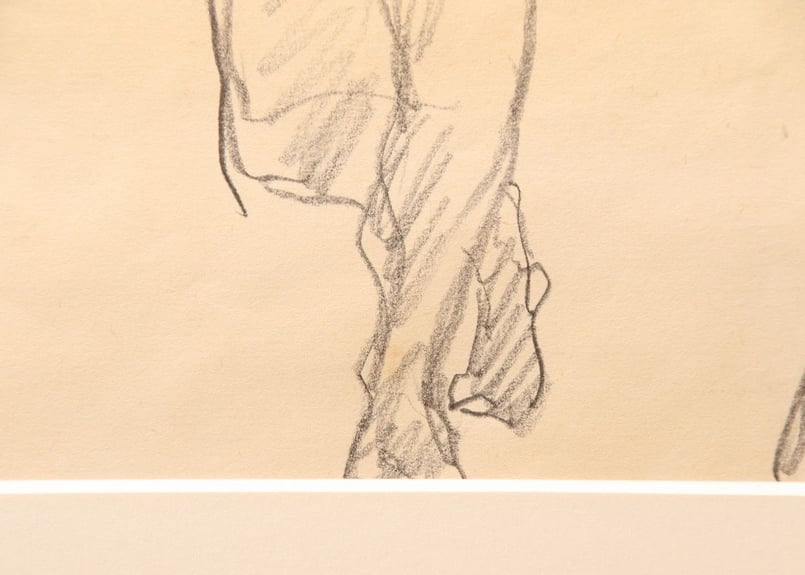 真作】昭和レトロ/金子善明/デッサン画/鉛筆/ヴィンテージ/現代美術