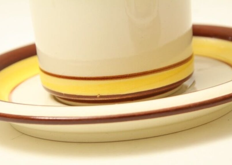STONEWARE☆昭和レトロポップ☆vintage☆ 昭和レトロ (花柄）珈琲セットキラキラ オーロラカップ&ソーサー