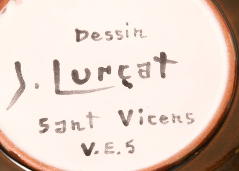 フランス製/絵皿/Jean Lurçat/ヴィンテージ/ゆるい/皿/made in フランス製/絵皿/Jean Lurçat/ヴィンテージ/ゆるい/皿/made in