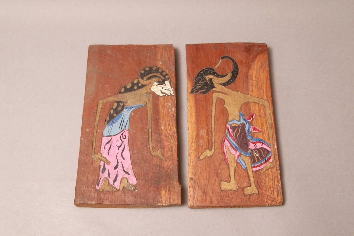 シ*ー様 木彫　インドネシア アンティーク　ワヤン人形　アート ワヤン人形/インドネシア/木工/バリ/人形劇/影絵/壁画/美術/ワヤン