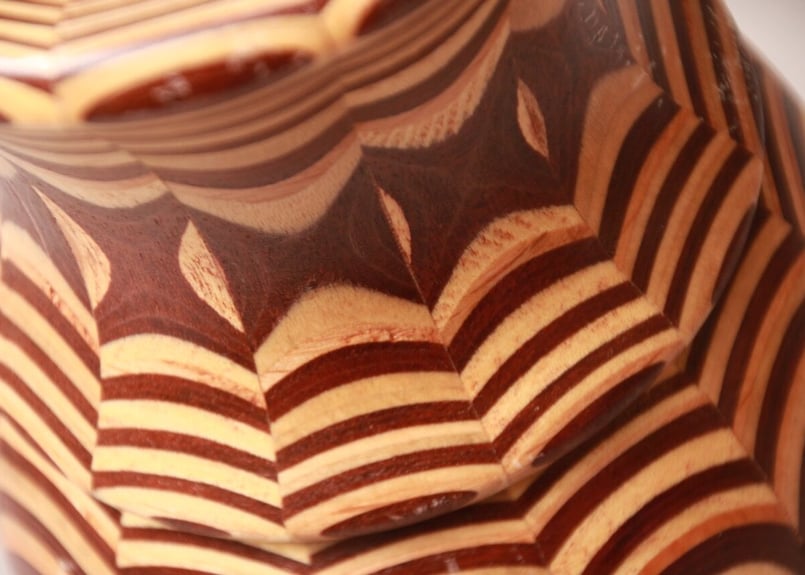 花瓶/木工/北欧/flowervase/60S/ヴィンテージ/寄木/壺/花差し/オブジェ