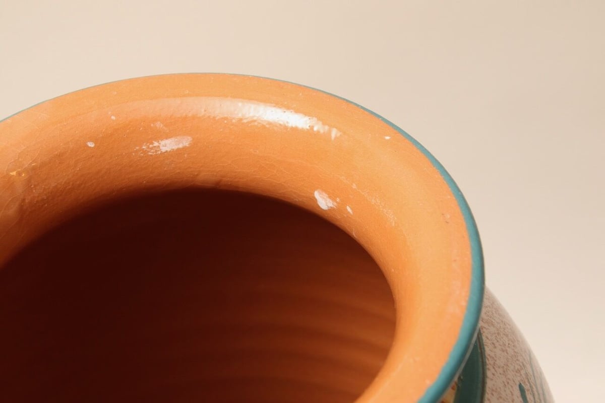 flower vase/花瓶/DERUTA/ハンドペイント/イタリア製/手書き/壺/ITALY