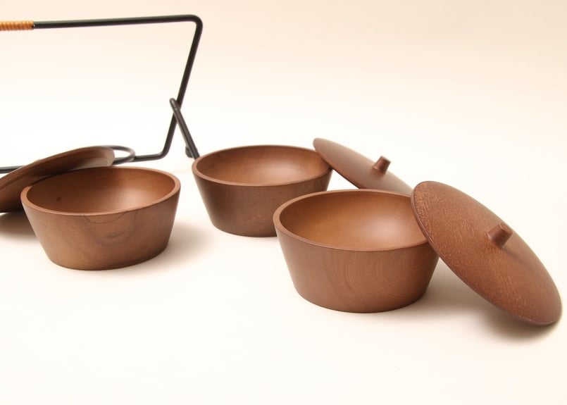 昭和レトロ/茶道具/茶葉入れ/木工/小物入れ/鉄製/レトロ