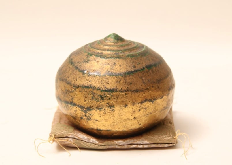 T-80】吉向窯 吉向九世松月(孝造)青竹 建水 共箱付 茶道具-