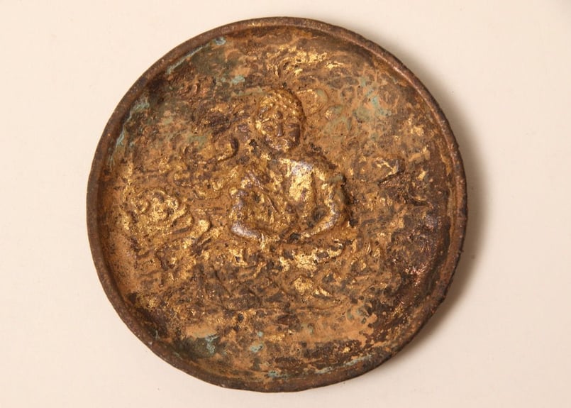 仏像/懐中仏/合わせ仏/お守り仏像/金属製/錆/古物/骨董/懐中仏像/金