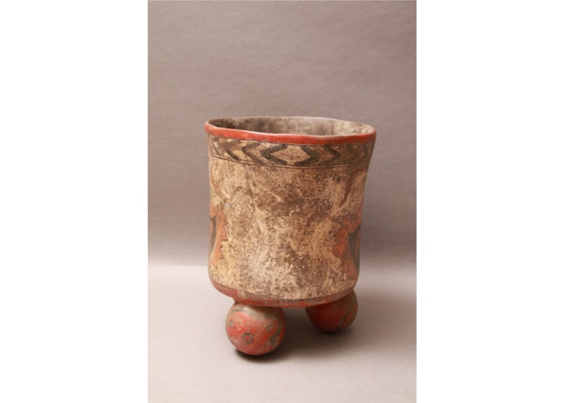 メキシコ/マヤ文明/花瓶/壺/ヴィンテージ/ハンドペイント/手書き